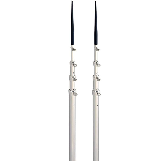 Lee's 16.5' Bright Silver Black Spike Telescopic Poles f/Sidewinder [TX3916SL/SL] - Twin Screws Marine Service