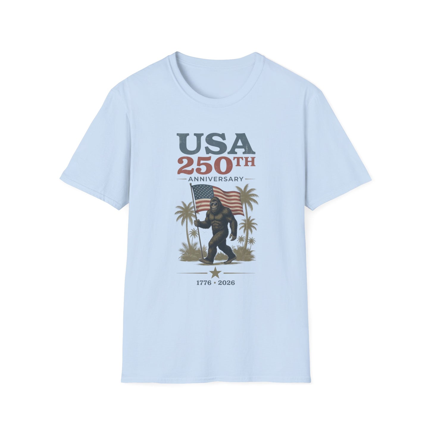 USA 250th Anniversary T-Shirt — Patriotic American Flag Celebration Tee