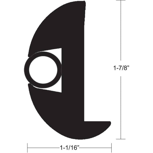 TACO Flex Vinyl Rub Rail Kit - Black w/Black Insert - 70' - 1-7/8" x 1-1/16" [V11-2423BBK70-2] - Twin Screws Marine Service