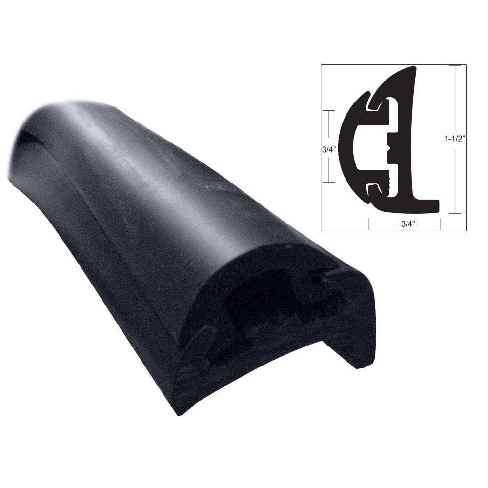 TACO Semi-Rigid Rub Rail Kit - Black w/Black Insert - 50' [V11-9795BBK50D-2] - Twin Screws Marine Service