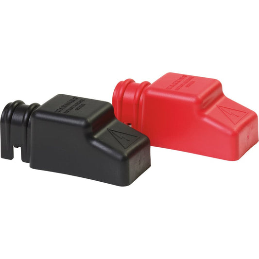 Blue Sea 4018 Square CableCap Insulators Pair Red/Black [4018] - Twin Screws Marine Service