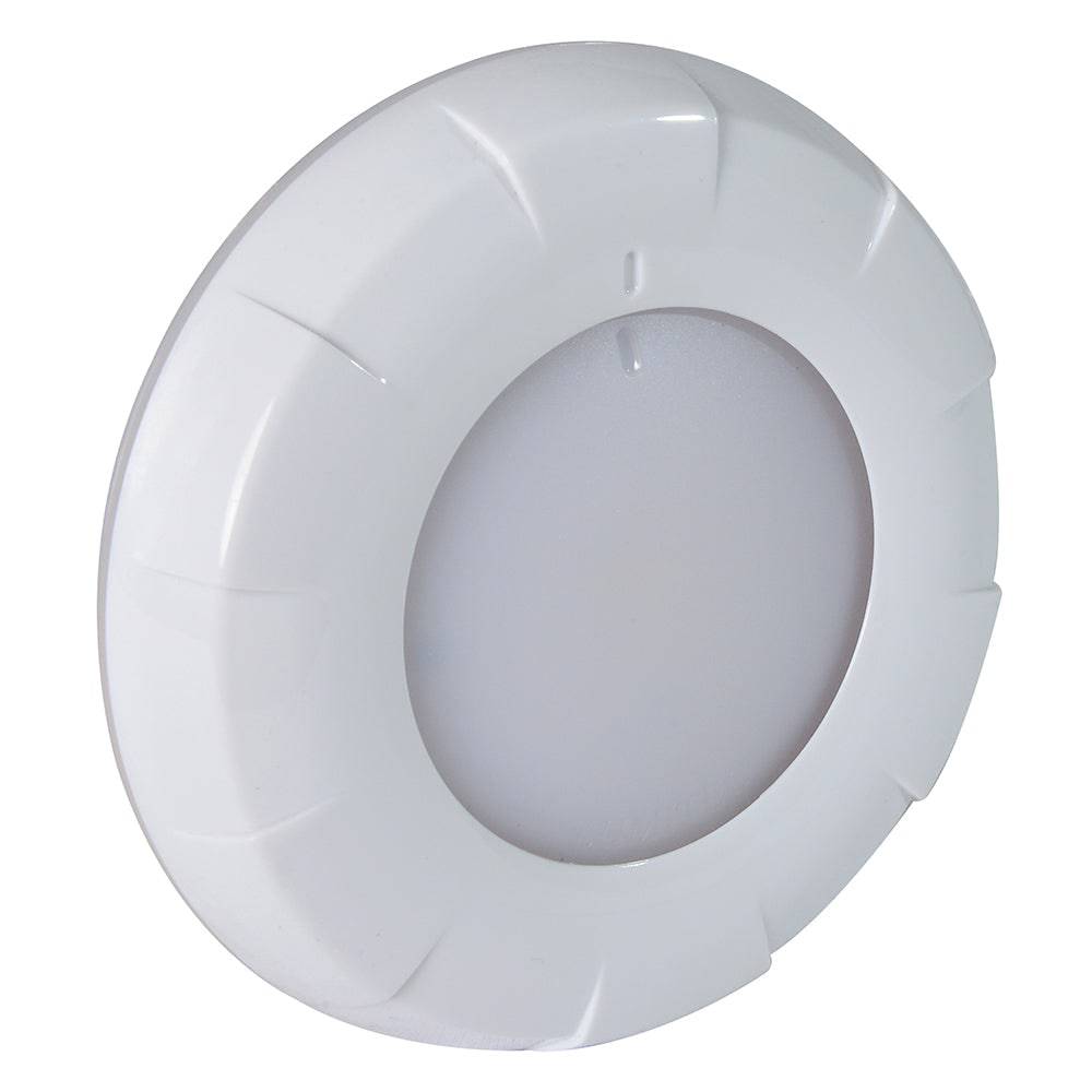 Lumitec Aurora LED Dome Light - White Finish - White/Blue Dimming [101075] - Twin Screws Marine Service