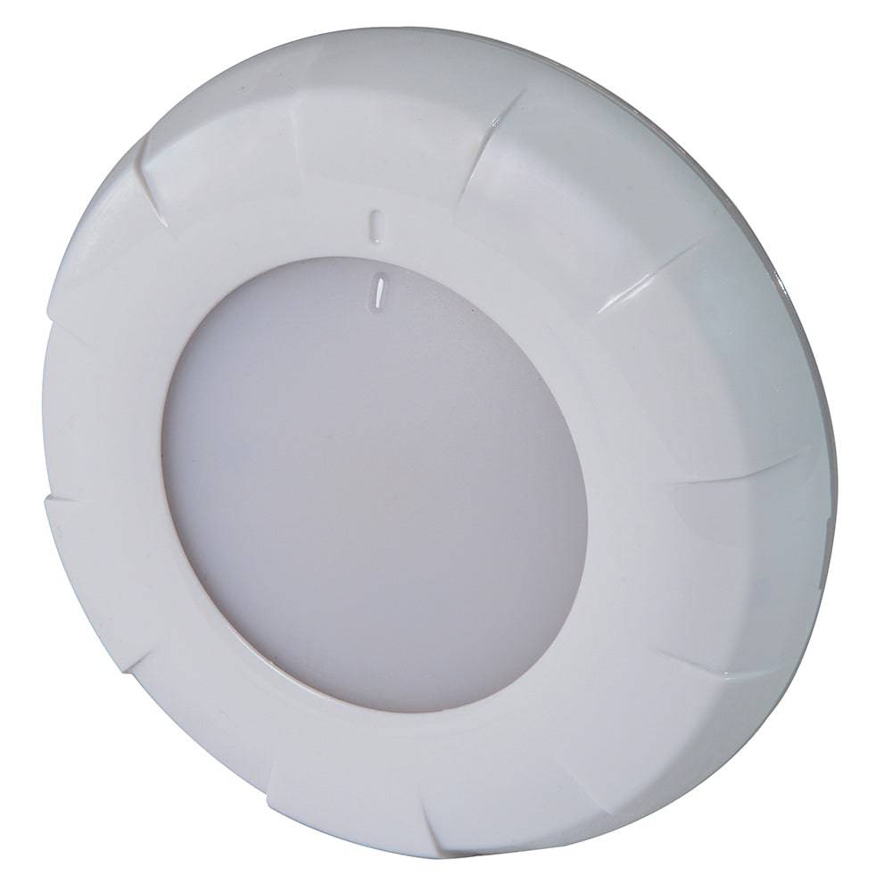 Lumitec Aurora LED Dome Light - White Finish - White/Blue Dimming [101075] - Twin Screws Marine Service