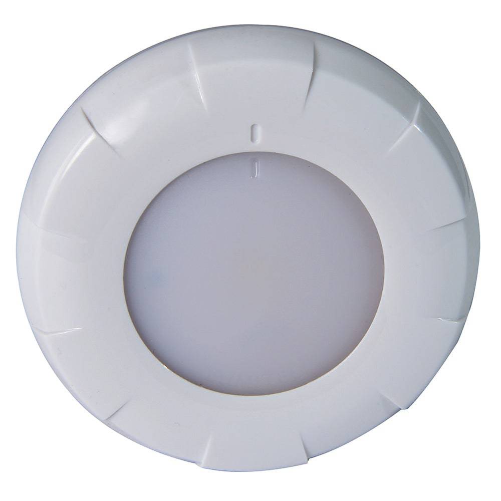 Lumitec Aurora LED Dome Light - White Finish - White/Blue Dimming [101075] - Twin Screws Marine Service