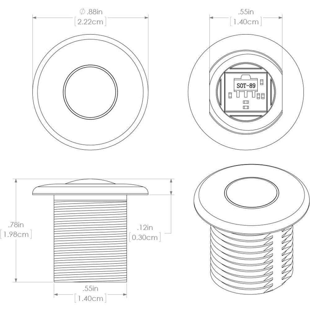 Lumitec Newt - Livewell & Courtesy Light - White Dimming [101084] - Twin Screws Marine Service