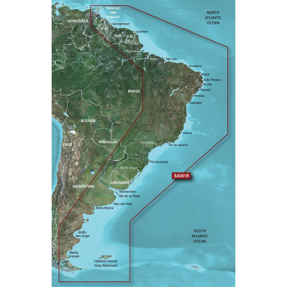 Garmin BlueChart g3 HD - HXSA001R - South America East Coast - microSD/SD [010-C1062-20] - Twin Screws Marine Service