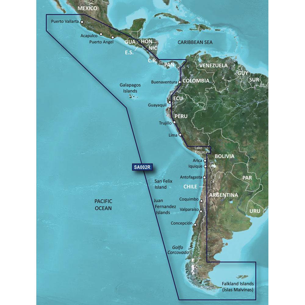 Garmin BlueChart g3 HD - HXSA002R - South America West Coast - microSD/SD [010-C1063-20] - Twin Screws Marine Service