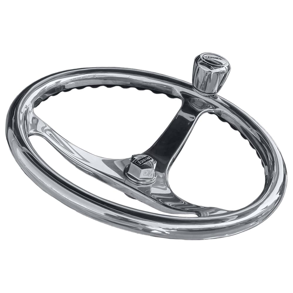 Edson 14.5" SS ComfortGrip Powerwheel Steering Wheel w/PowerKnob [1710ST-14-KIT] - Twin Screws Marine Service