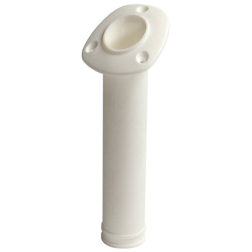 C.E. Smith Flush Mount 30 Degree Nylon Rod Holder - White [55120A] - Twin Screws Marine Service