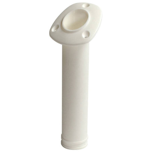 C.E. Smith Flush Mount 30 Degree Nylon Rod Holder - White [55120A] - Twin Screws Marine Service