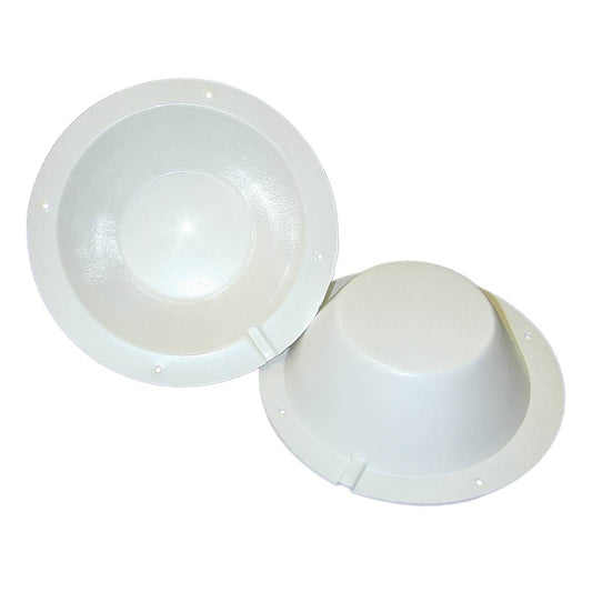 Poly-Planar 8-1/2" Speaker Back Cover - White [SBC-2] - Twin Screws Marine Service