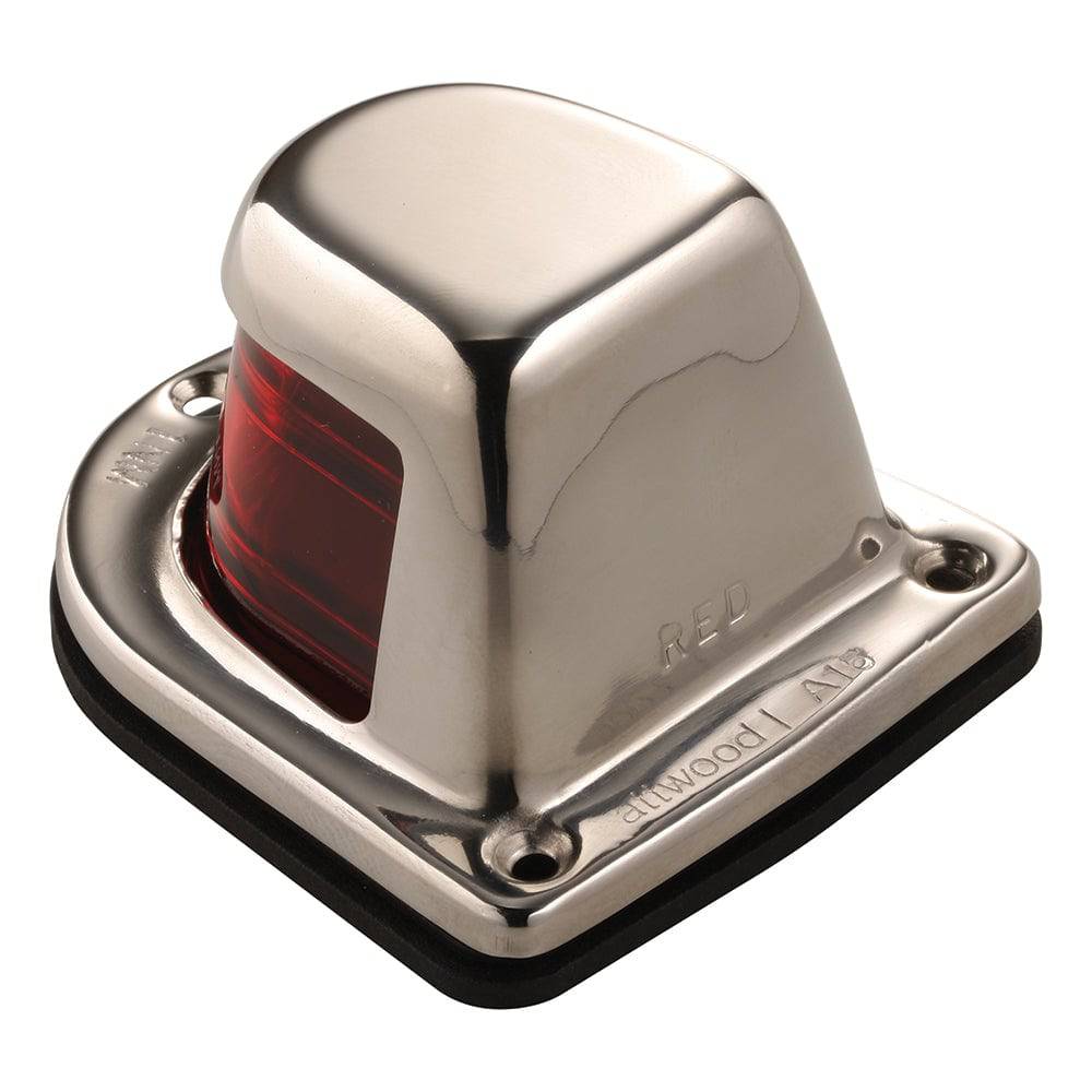 Attwood 1-Mile Deck Mount, Red Sidelight - 12V - Stainless Steel Housing [66319R7] - Twin Screws Marine Service