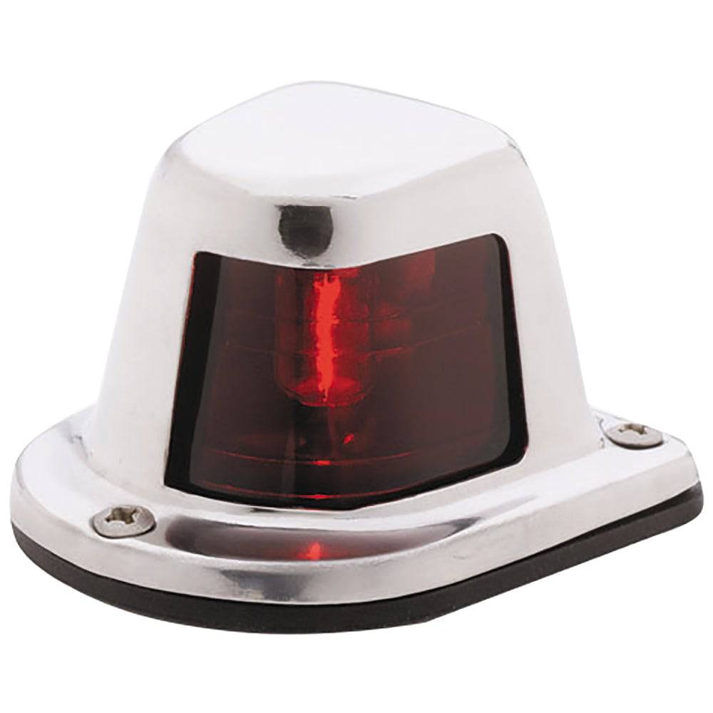 Attwood 1-Mile Deck Mount, Red Sidelight - 12V - Stainless Steel Housing [66319R7] - Twin Screws Marine Service