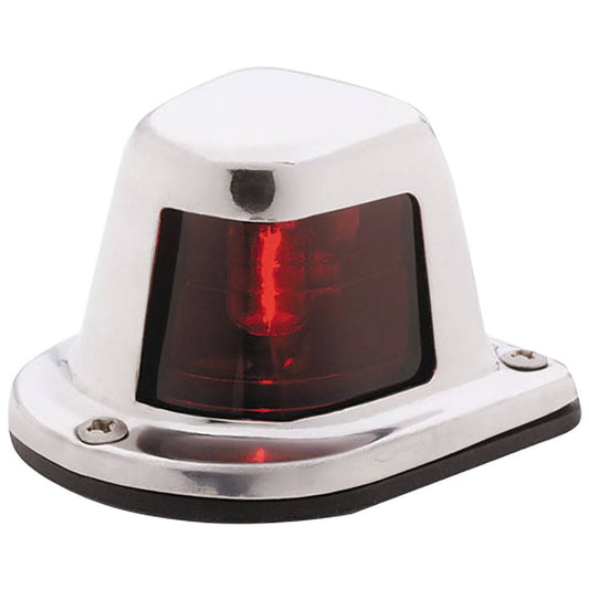 Attwood 1-Mile Deck Mount, Red Sidelight - 12V - Stainless Steel Housing [66319R7] - Twin Screws Marine Service