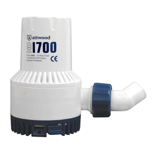 Attwood Heavy-Duty Bilge Pump 1700 Series - 12V - 1700 GPH [4730-4] - Twin Screws Marine Service