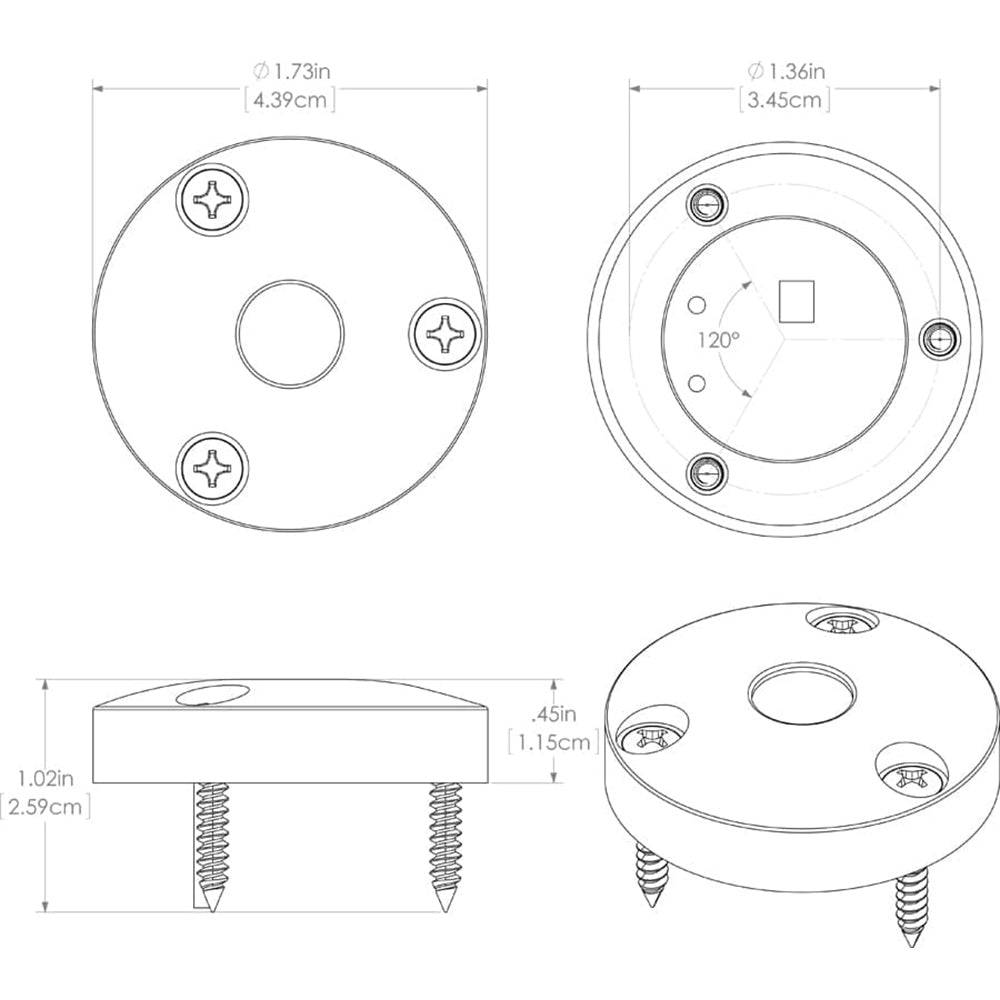 Lumitec High Intensity "Anywhere" Light - Brushed Housing - White Non-Dimming [101033] - Twin Screws Marine Service