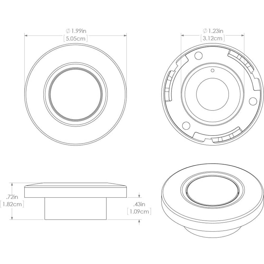 Lumitec Orbit - Flush Mount Down Light - Brushed Finish - White Non-Dimming [112503] - Twin Screws Marine Service