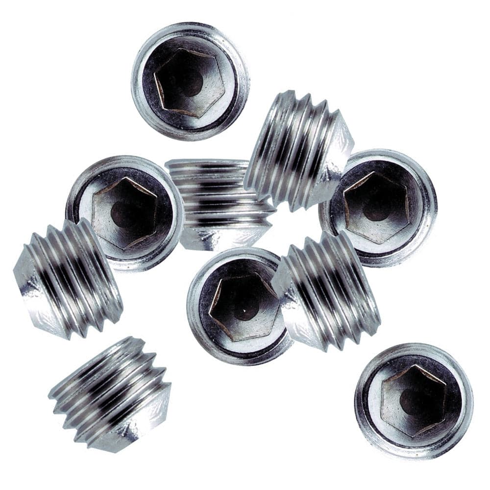 Whitecap 1/4"-28 Thread SS Set Screws - 10 Pack [6249C] - Twin Screws Marine Service