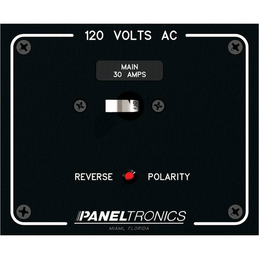 Paneltronics Standard Panel AC Main Double Pole w/30Amp CB & Reverse Polarity Indicator [9982316B] - Twin Screws Marine Service