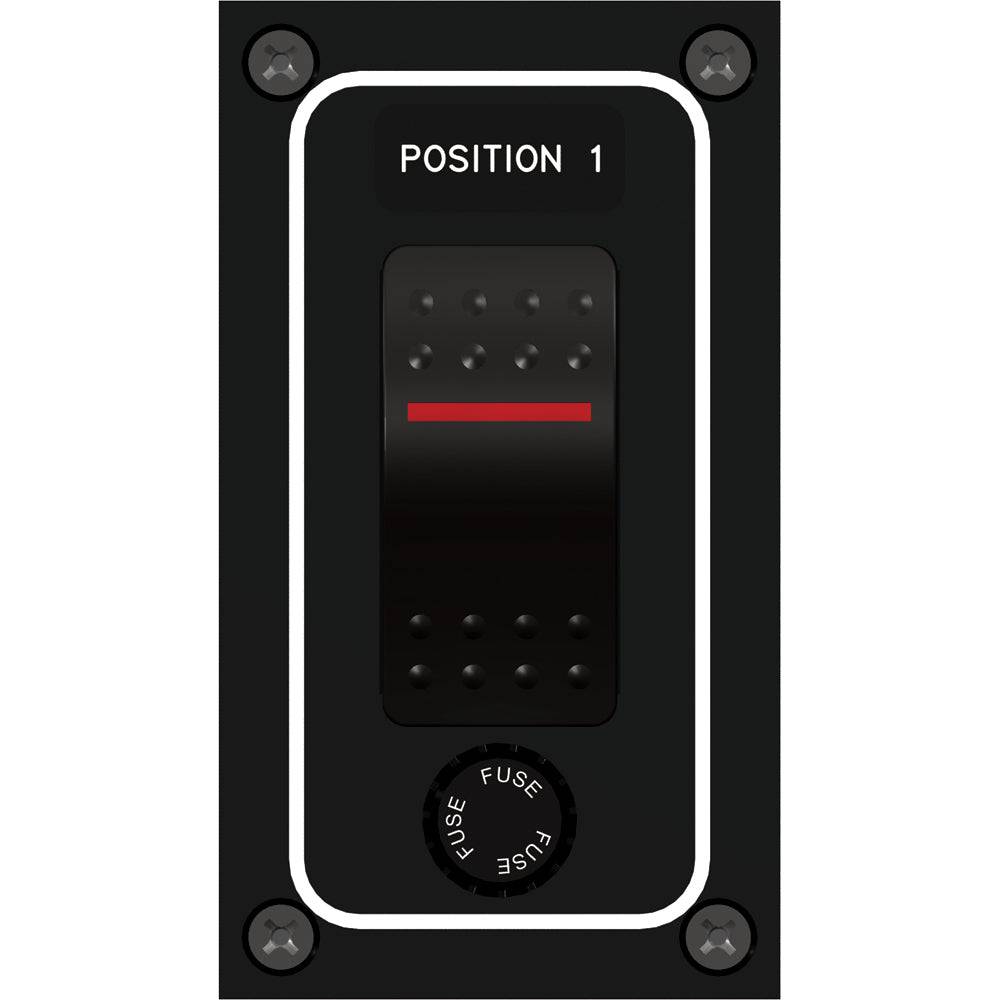 Paneltronics Waterproof Panel - DC 1-Position Illuminated Rocker Switch & Fuse [9960010B] - Twin Screws Marine Service