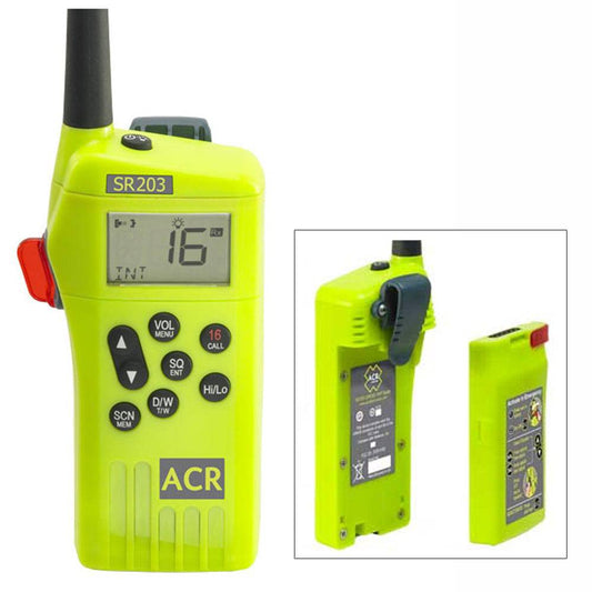 ACR SR203 VHF Handheld Survival Radio [2827] - Twin Screws Marine Service