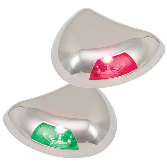 Perko Stealth Series LED Side Lights - Horizontal Mount - Red/Green [0616DP2STS] - Twin Screws Marine Service