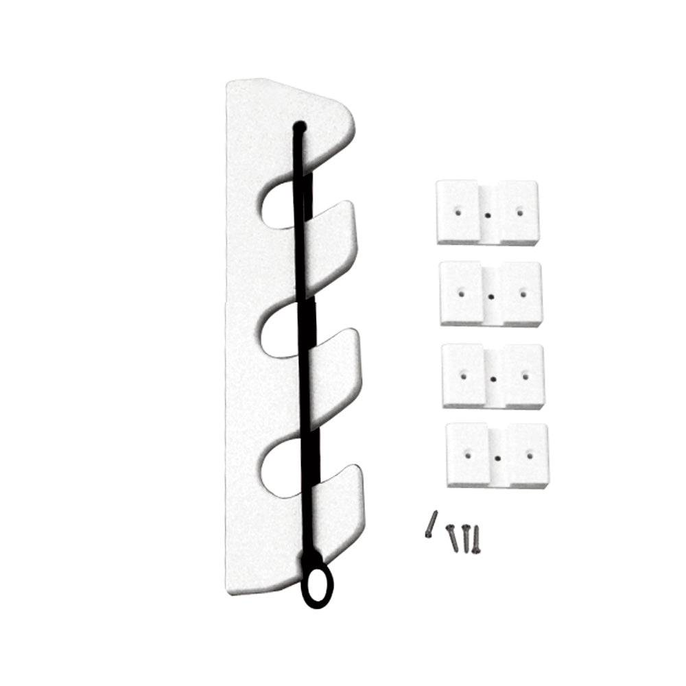 TACO 3-Rod Poly Bungee Rod Holder Rack - White [P03-133W] - Twin Screws Marine Service