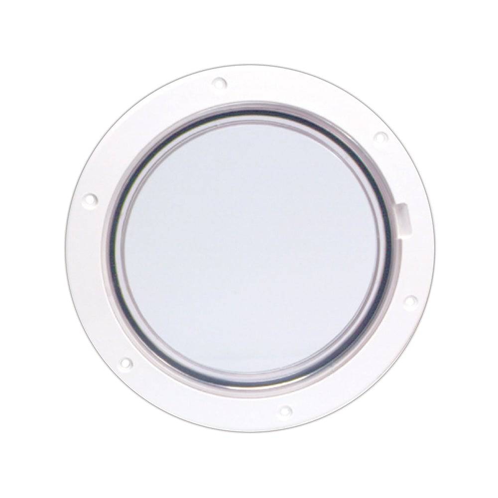 Beckson 6" Clear Center Pry-Out Deck Plate - White [DP61-W-C] - Twin Screws Marine Service
