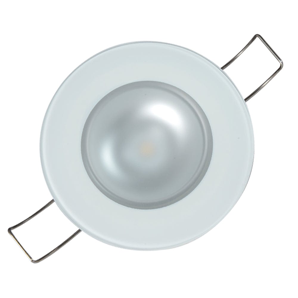 Lumitec Mirage - Flush Mount Down Light - Glass Finish/No Bezel - 4-Color Red/Blue/Purple Non Dimming w/White Dimming [113190] - Twin Screws Marine Service