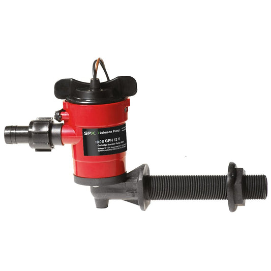Johnson Pump Cartridge Aerator 1000 GPH 90 Degree Intake - 12V [38103] - Twin Screws Marine Service