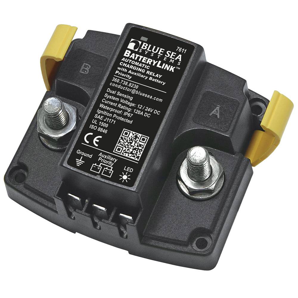 Blue Sea 7611 DC BatteryLink Automatic Charging Relay - 120 Amp w/Auxiliary Battery Charging [7611] - Twin Screws Marine Service