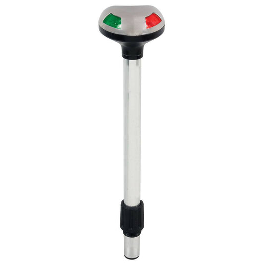 Perko Stealth Series LED Bi-Color 12" Pole Light - Small Threaded Collar - 2 Mile [1619DP2BLK] - Twin Screws Marine Service