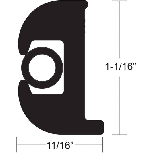 TACO Flex Vinyl Rub Rail Kit - Black w/Black Insert - 70' - 1-1/16" x 11/16" [V11-0809BBK70-2] - Twin Screws Marine Service