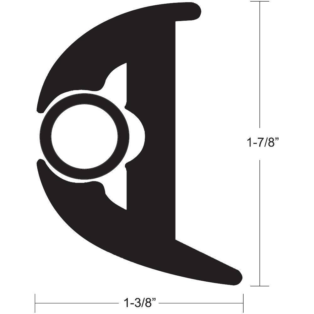 TACO Flex Vinyl Rub Rail Kit - Black w/Black Insert - 50' - 1-7/8" X 1-3/8" [V11-3426BBK50-2] - Twin Screws Marine Service