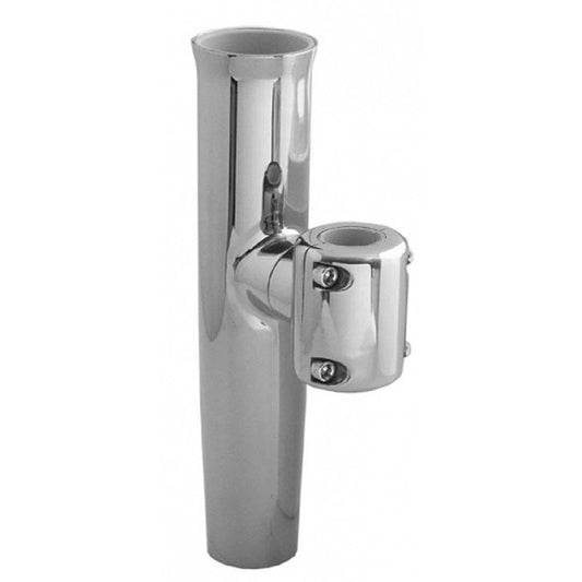 TACO  Stainless Steel Clamp-On Adjustable Rod Holder - 1-1/16" & 1-5/16" O.D. (Pipe), 1-1/4" O.D. (Tube) [F16-2623POL-1] - Twin Screws Marine Service