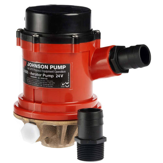 Johnson Pump Pro Series 1600GPH Tournament Livewell/Baitwell Pump - 24V [16004B-24] - Twin Screws Marine Service