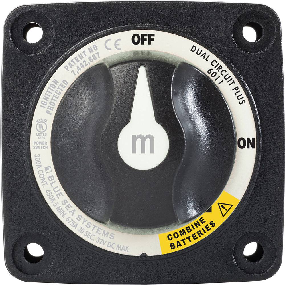 Blue Sea 6011200 m-Series Battery Switch Dual Circuit Plus - Black [6011200] - Twin Screws Marine Service