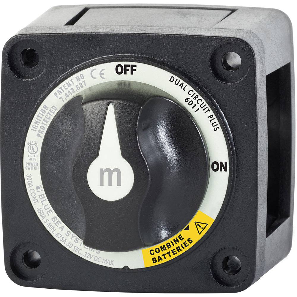 Blue Sea 6011200 m-Series Battery Switch Dual Circuit Plus - Black [6011200] - Twin Screws Marine Service