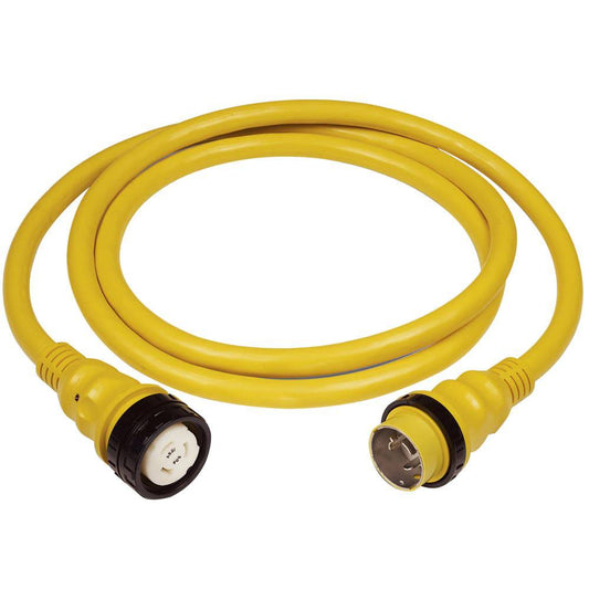 Marinco 50Amp 125/250V Shore Power Cable - 25' - Yellow [6152SPP-25] - Twin Screws Marine Service