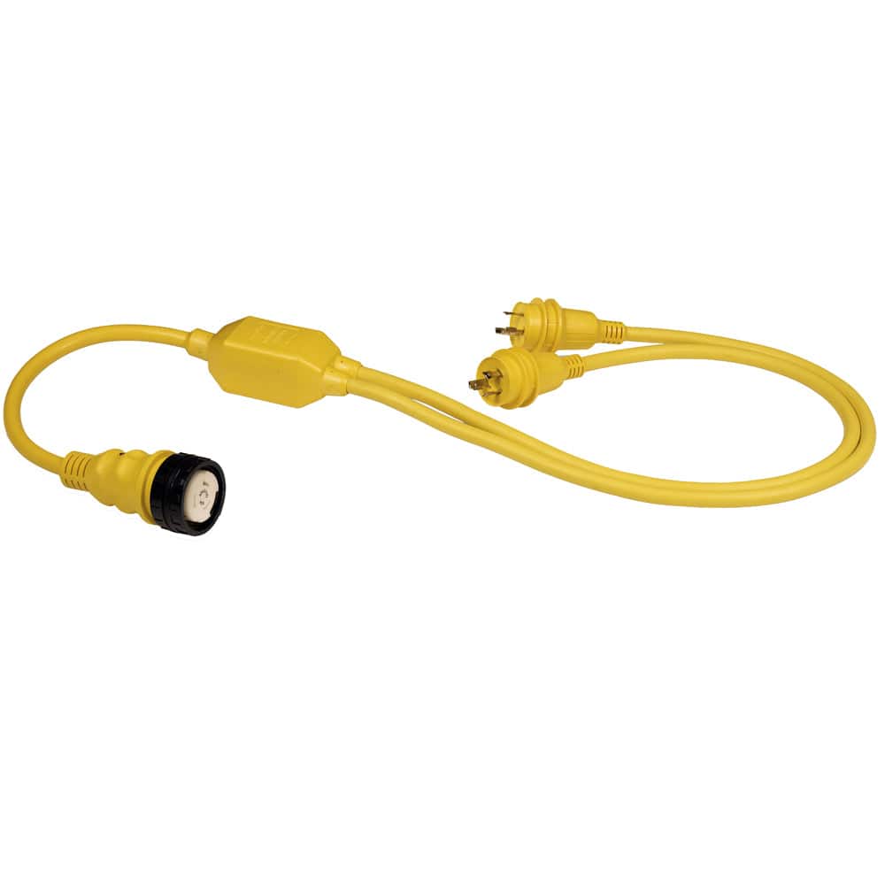 Marinco RY504-2-30 50A Female to 2-30A Male Reverse "Y" Cable [RY504-2-30] - Twin Screws Marine Service