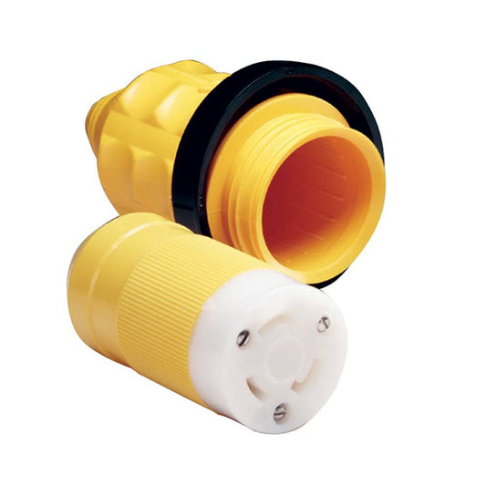 Marinco 305CRCN.VPK 30A Female Connector w/Cover & Rings [305CRCN.VPK] - Twin Screws Marine Service