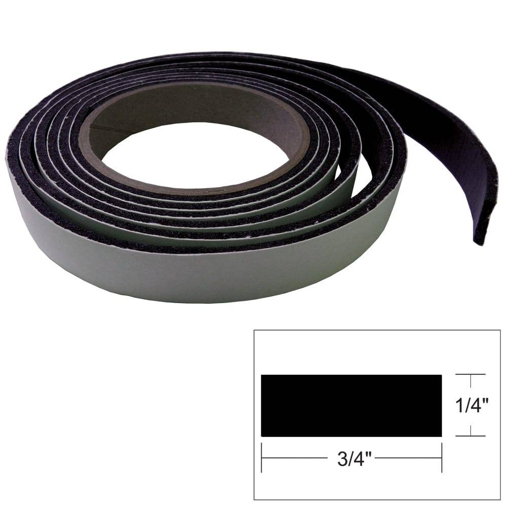 TACO Hatch Tape - 8'L x 1/4"H x "W - Black [V30-0748B8-2] - Twin Screws Marine Service