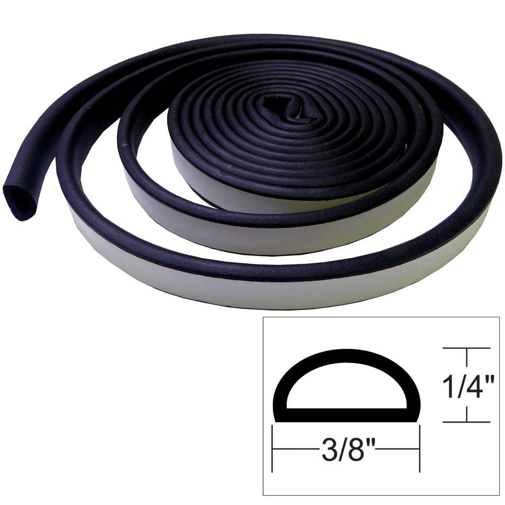 TACO Weather Seal - 10'L x 1/4"H x 3/8"W - Black [V30-1333B10-1] - Twin Screws Marine Service