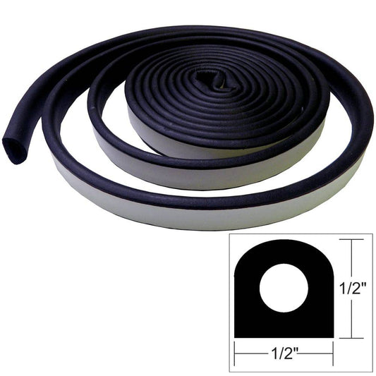 TACO Weather Seal - 10'L x 1/2"W x 1/2"H - Black [V30-0202B10-1] - Twin Screws Marine Service