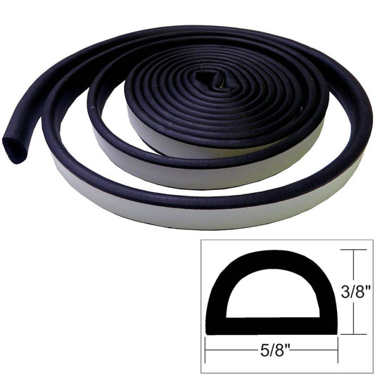 TACO Weather Seal - 10'L x 3/8"H x "W - Black [V30-0109B10-1] - Twin Screws Marine Service