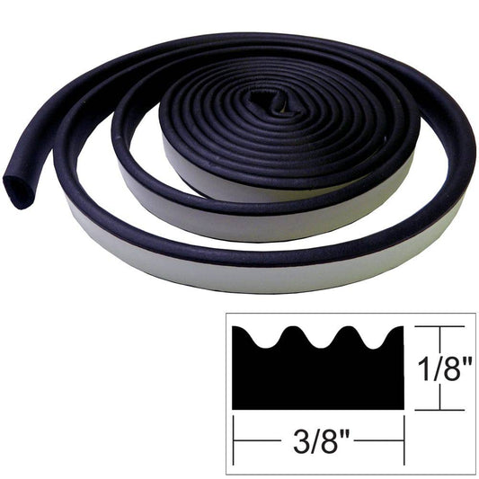 TACO Weather Seal - 10'L x "H x 3/8"W - Black [V30-0113B10-1] - Twin Screws Marine Service