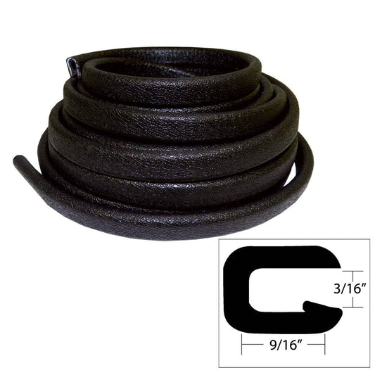 TACO Flexible Vinyl Trim - 5/32" Opening x 9/16"W x 25'L - Black [V30-1005B25-1] - Twin Screws Marine Service