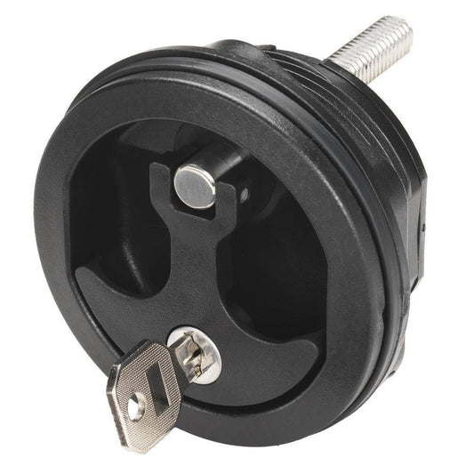 Whitecap Compression Handle - Nylon Black/Black - Locking [3726BC] - Twin Screws Marine Service