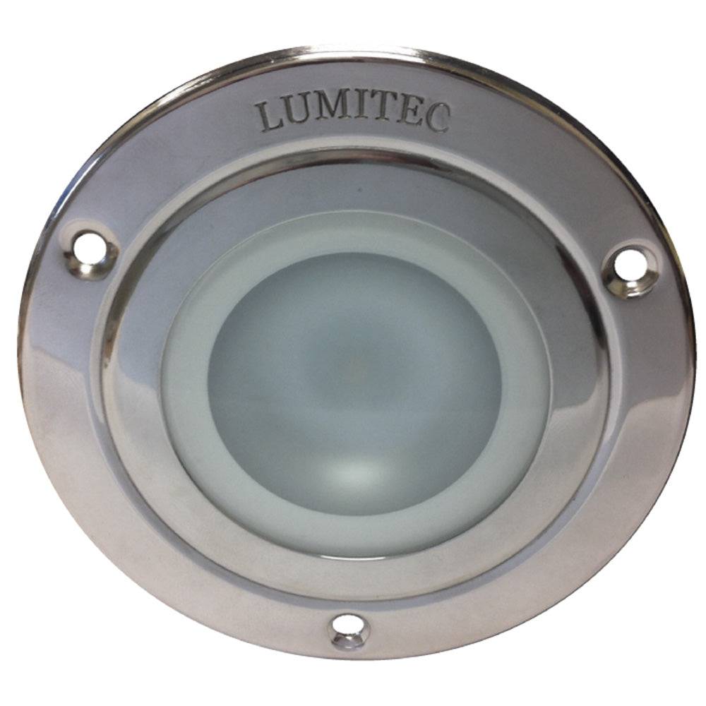 Lumitec Shadow - Flush Mount Down Light - Polished SS Finish - 3-Color Red/Blue Non Dimming w/White Dimming [114118] - Twin Screws Marine Service