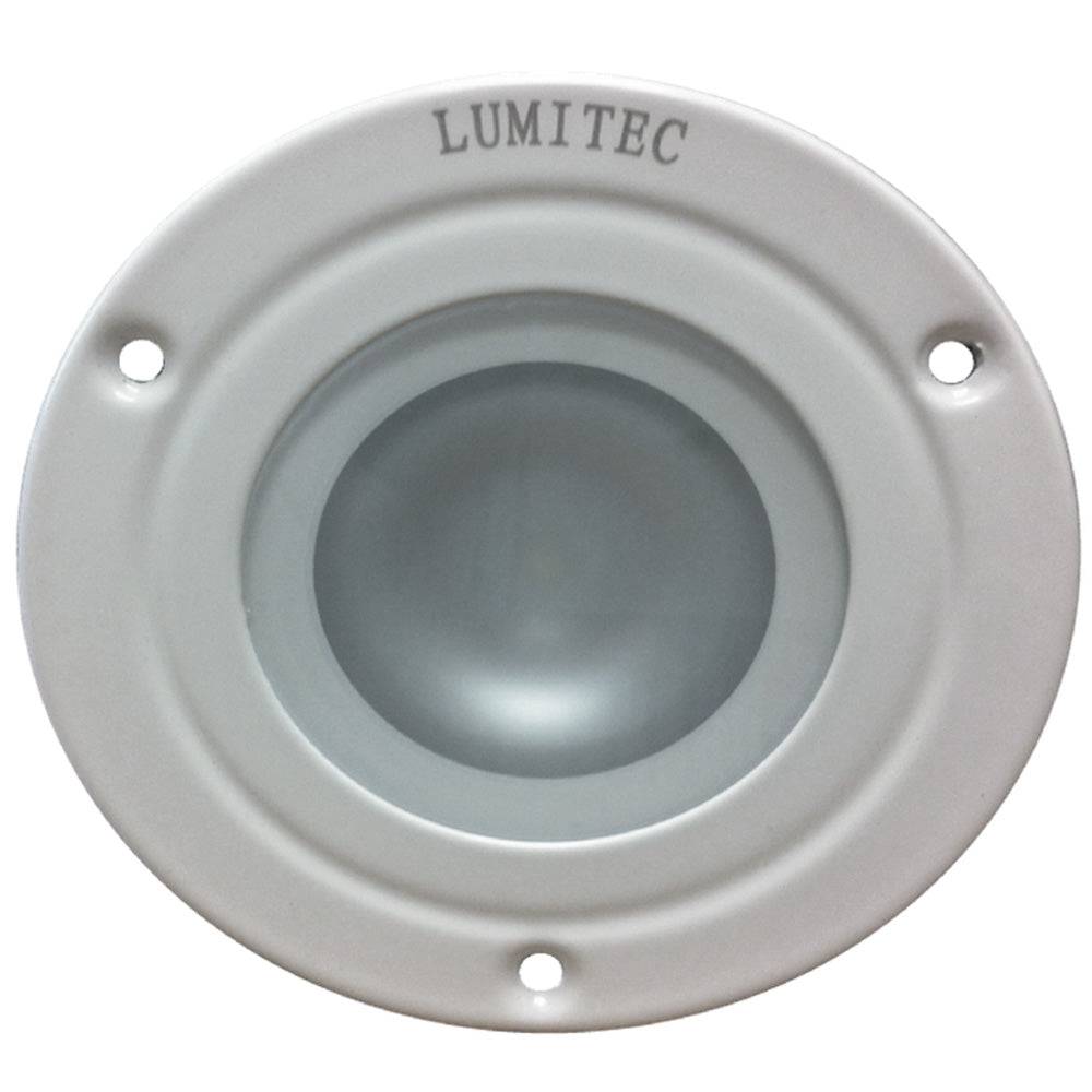 Lumitec Shadow - Flush Mount Down Light - White Finish - 3-Color Red/Blue Non-Dimming w/White Dimming [114128] - Twin Screws Marine Service